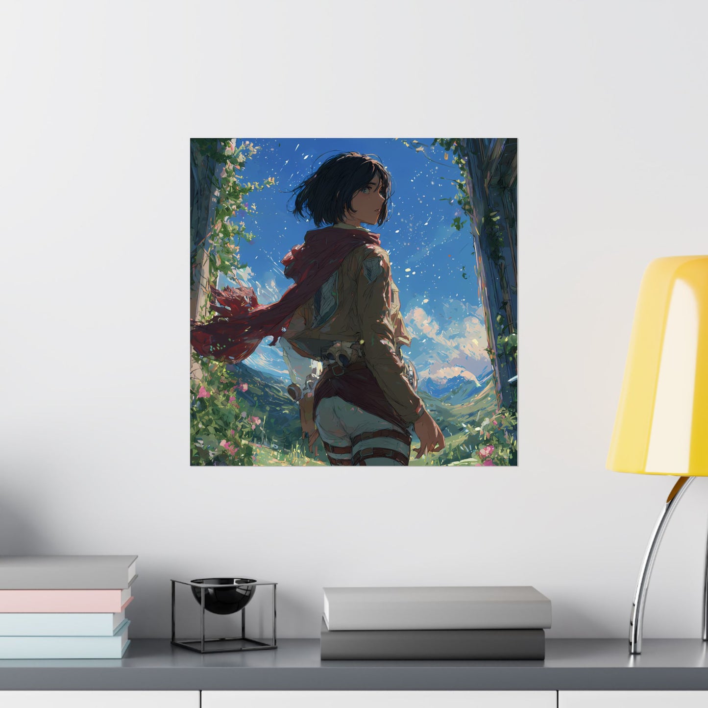 Mikasa Ackerman, Attack On Titan Anime Fan Art Matte Vertical Poster Wall Art