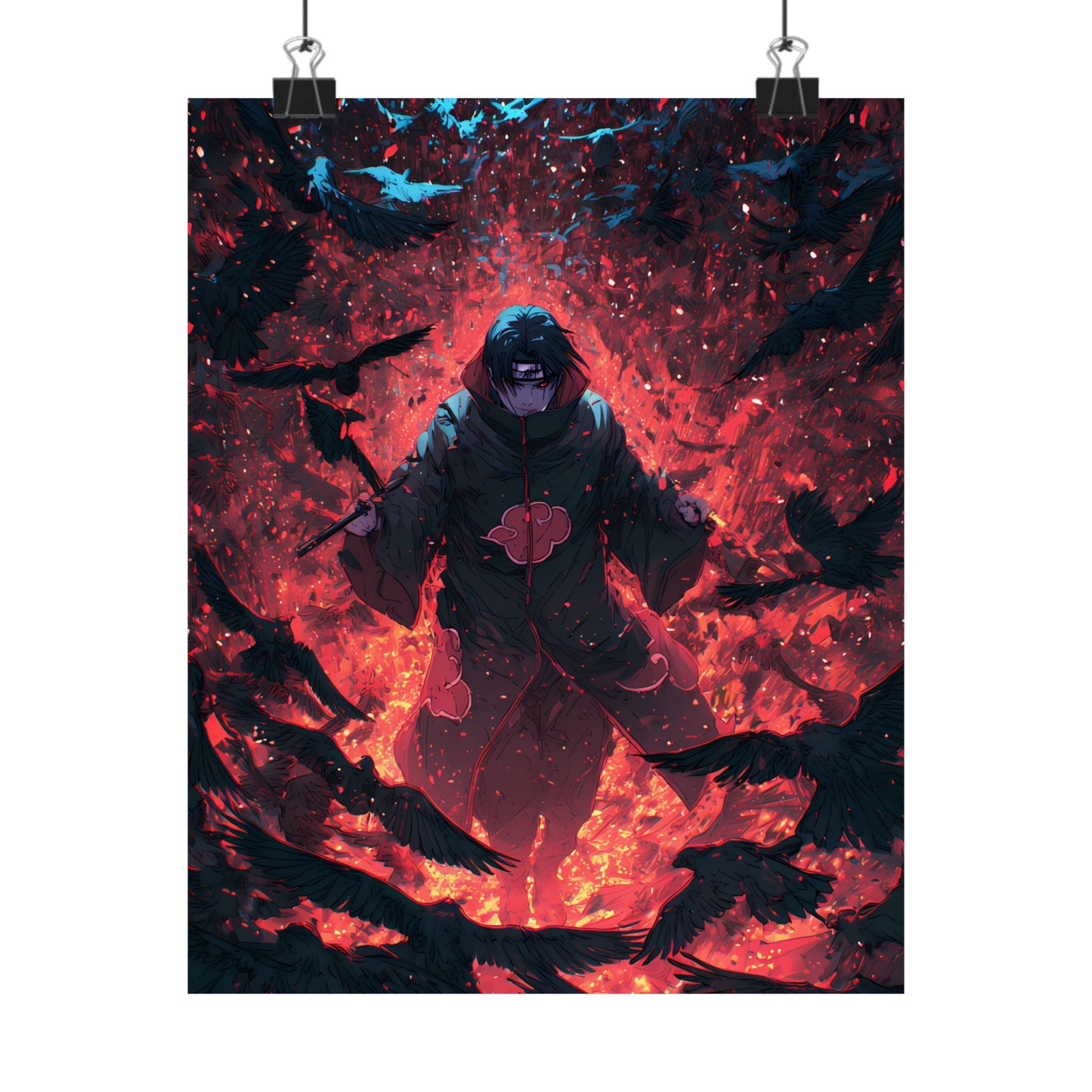 Itachi Uchiha, Tsukuyomi Naruto Shippuden Anime Fan Art Vertical Poster Wall Art