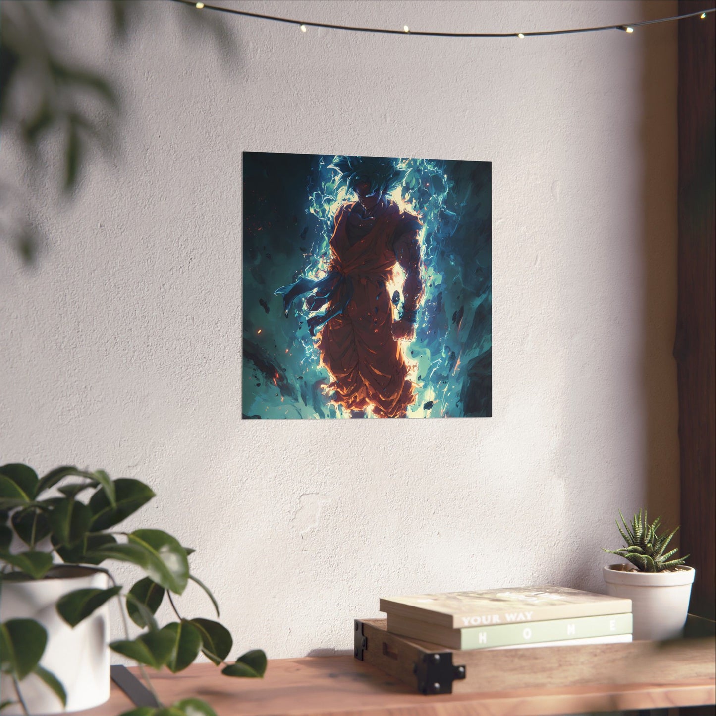 Super Saiyan Blue Goku, Dragon Ball Super Anime Fan Art Matte Vertical Poster Wall Art