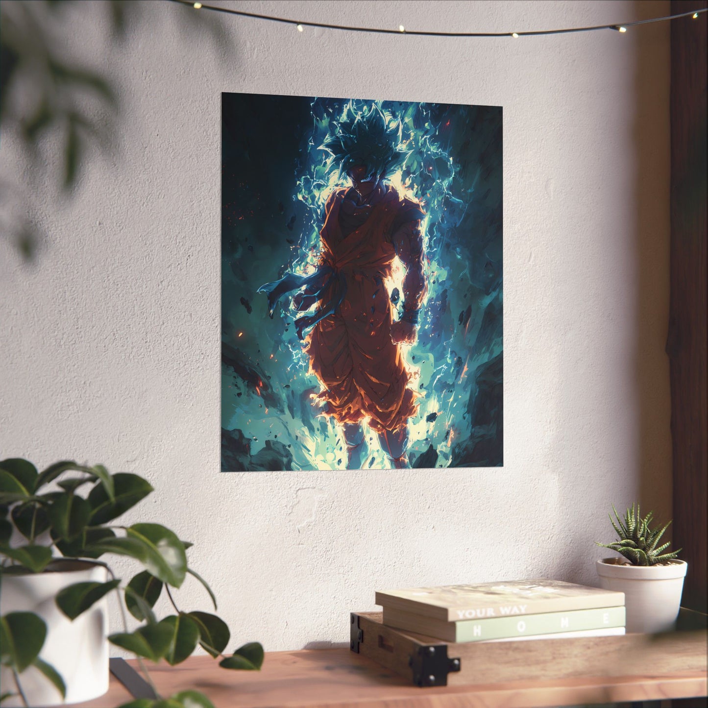 Super Saiyan Blue Goku, Dragon Ball Super Anime Fan Art Matte Vertical Poster Wall Art