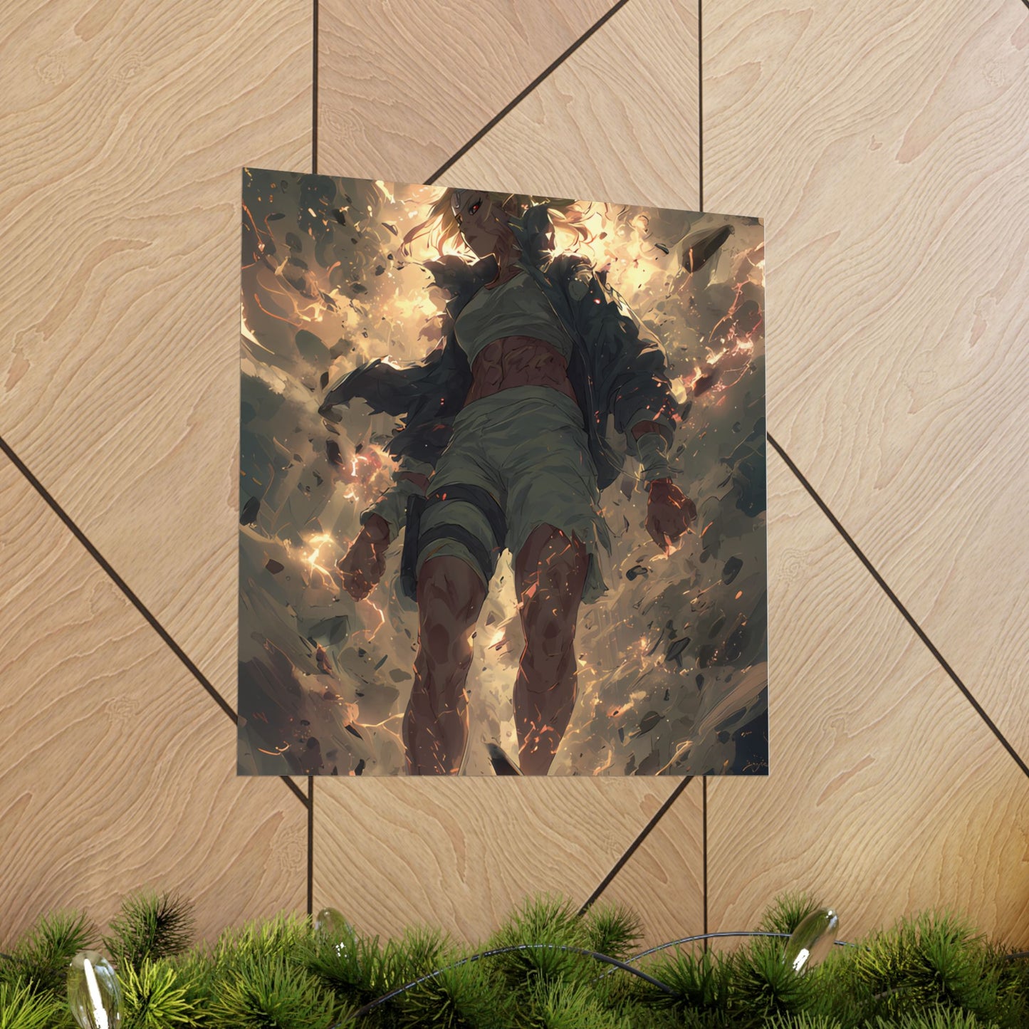 Tsunade Senju, Naruto Shippuden Anime Fan Art Matte Vertical Poster Wall Art
