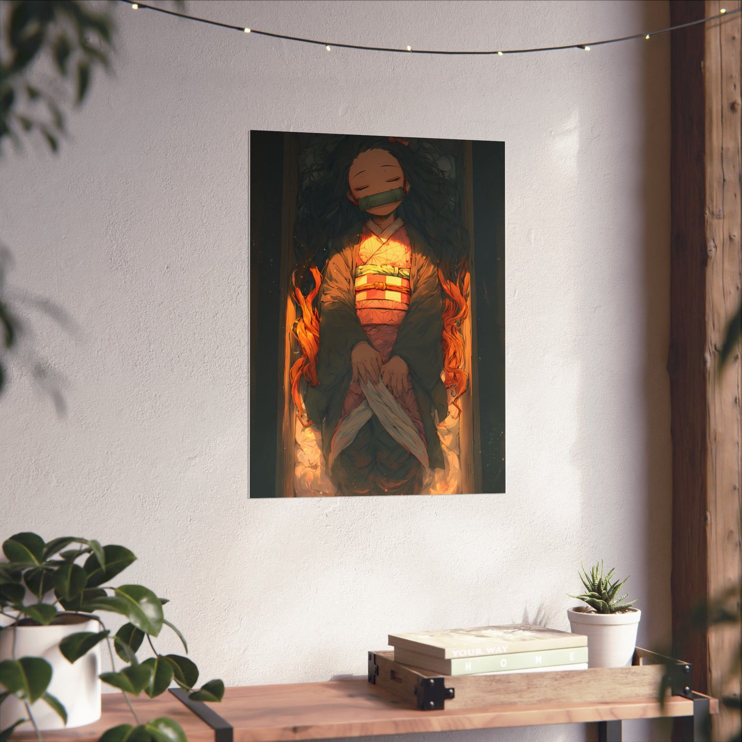 Sleeping Nezuko, Demon Slayer Anime Matte Vertical Poster Wall Art