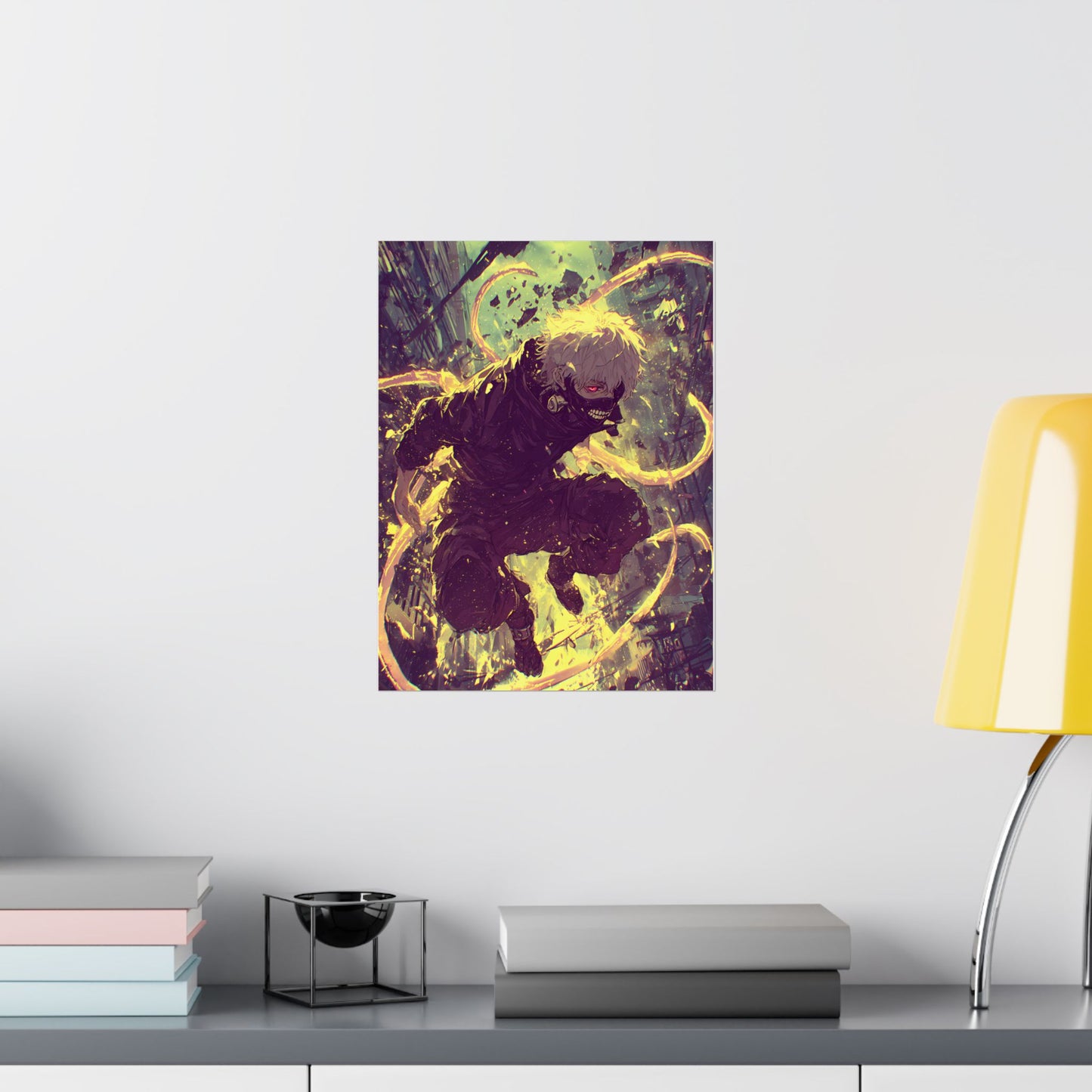 Tokyo Ghoul One Eyed Ghoul Kaneki Ken Anime Fan Art Matte Vertical Poster Wall Art