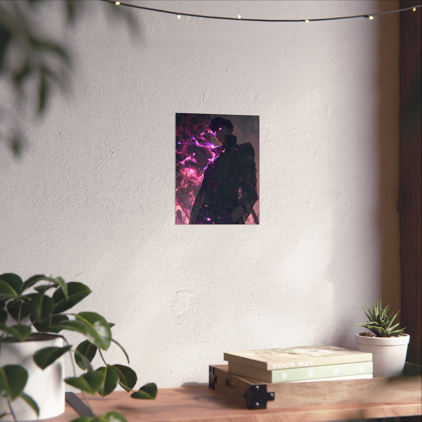 Solo Leveling Sung Jinwoo Shadow Monarch Anime Fan Art Matte Vertical Poster Wall Art