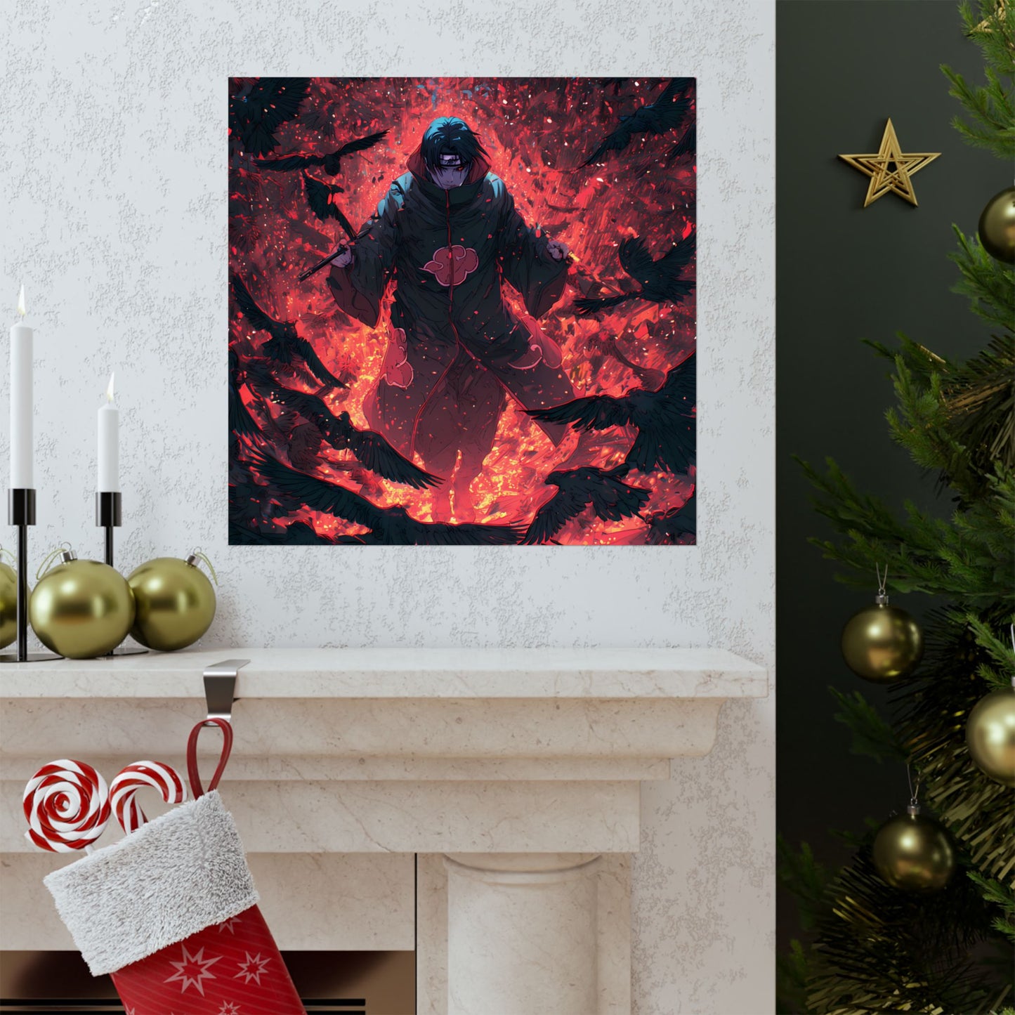 Itachi Uchiha, Tsukuyomi Naruto Shippuden Anime Fan Art Vertical Poster Wall Art