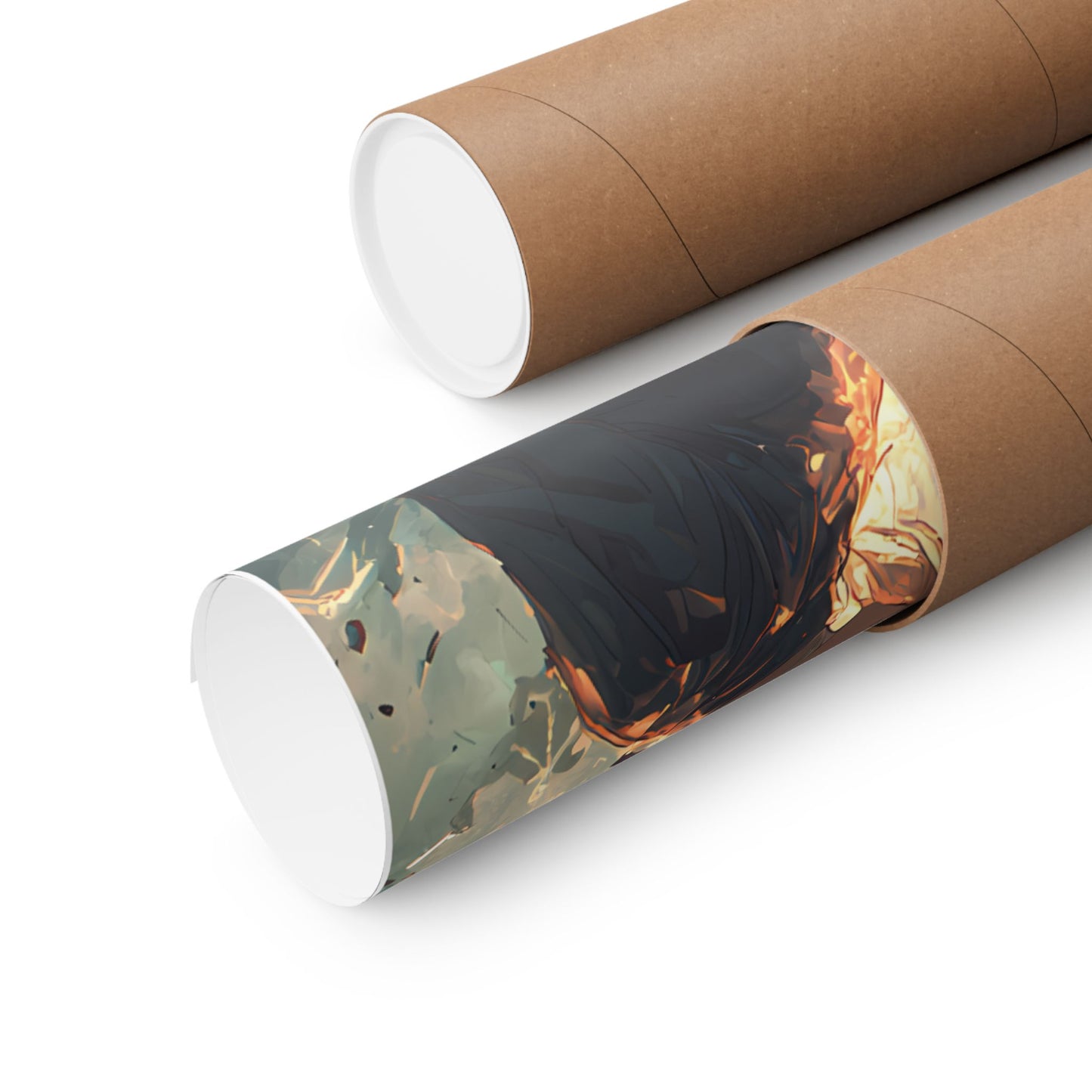 Saber and Emiya Shirou, Fate Stay Night Unlimited Blade Works Matte Vertical Poster Wall Art