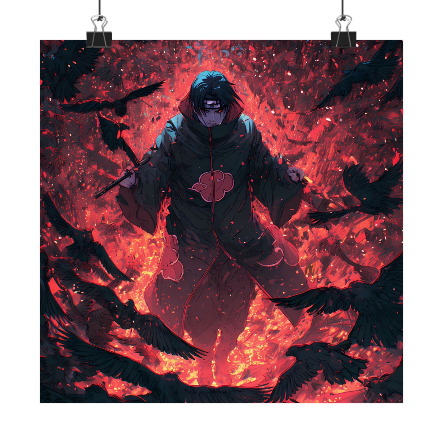 Itachi Uchiha, Tsukuyomi Naruto Shippuden Anime Fan Art Vertical Poster Wall Art