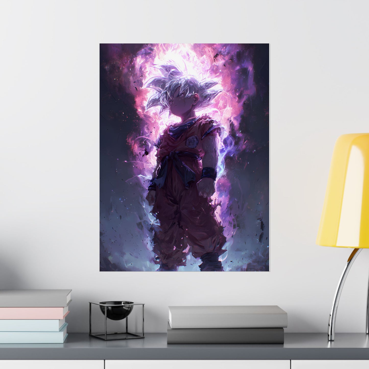 Ultra Instinct Kid Goku, UI Dragon Ball Super Matte Vertical Poster Wall Art