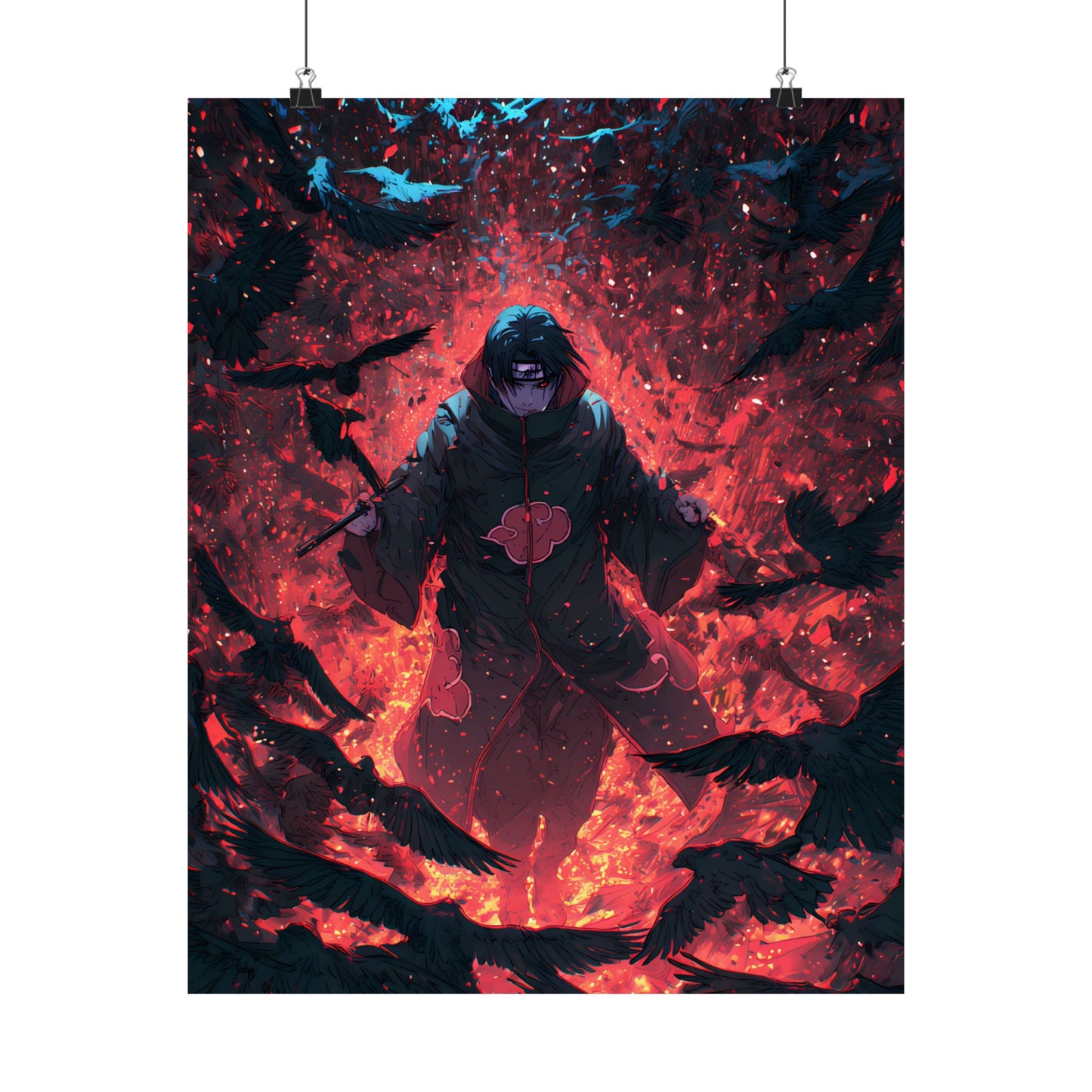 Itachi Uchiha, Tsukuyomi Naruto Shippuden Anime Fan Art Vertical Poster Wall Art