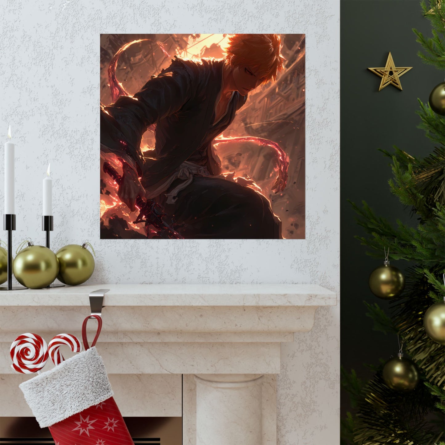 Ichigo Kurosaki Bleach Thousand Year Blood War Anime Matte Vertical Poster Wall Art