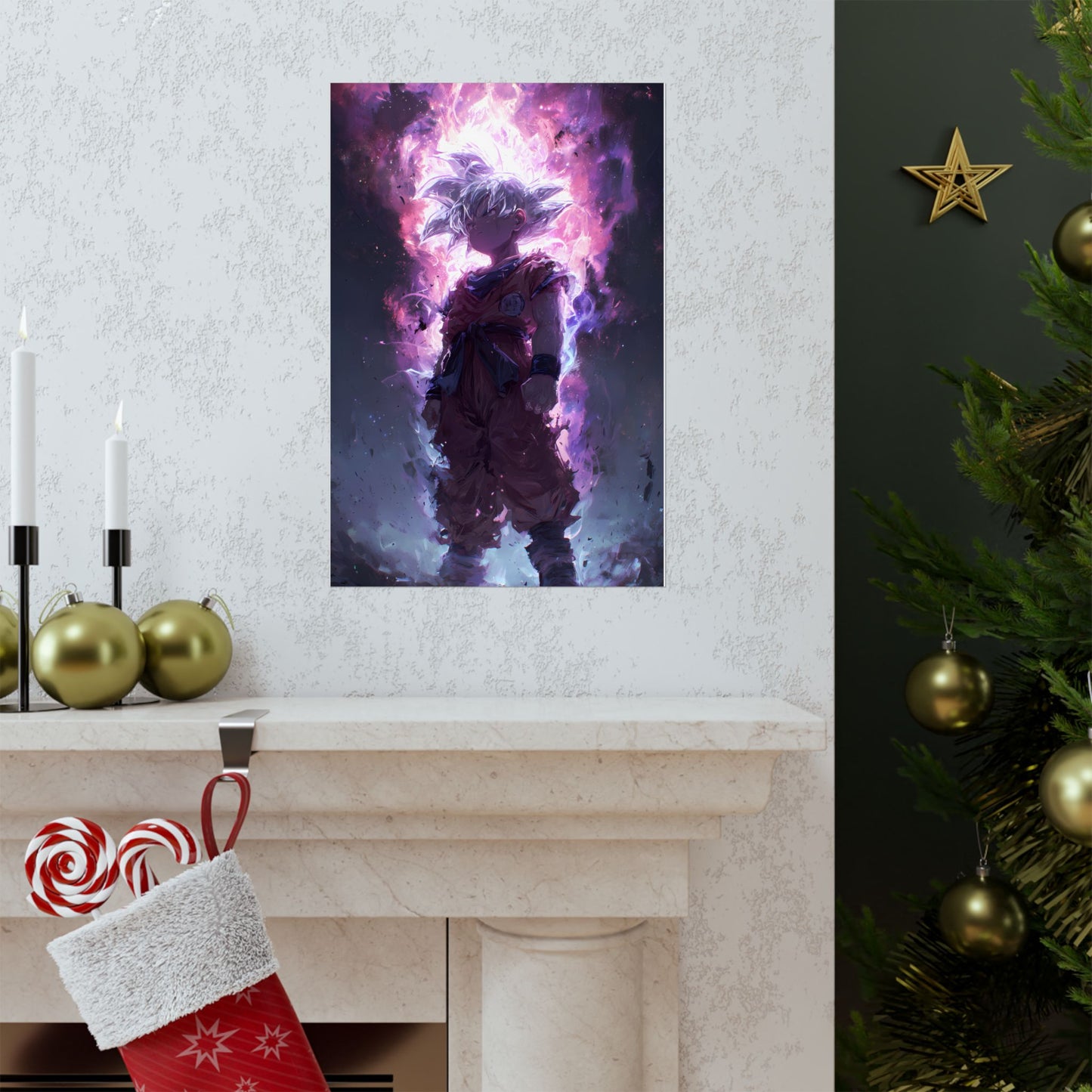 Ultra Instinct Kid Goku, UI Dragon Ball Super Matte Vertical Poster Wall Art