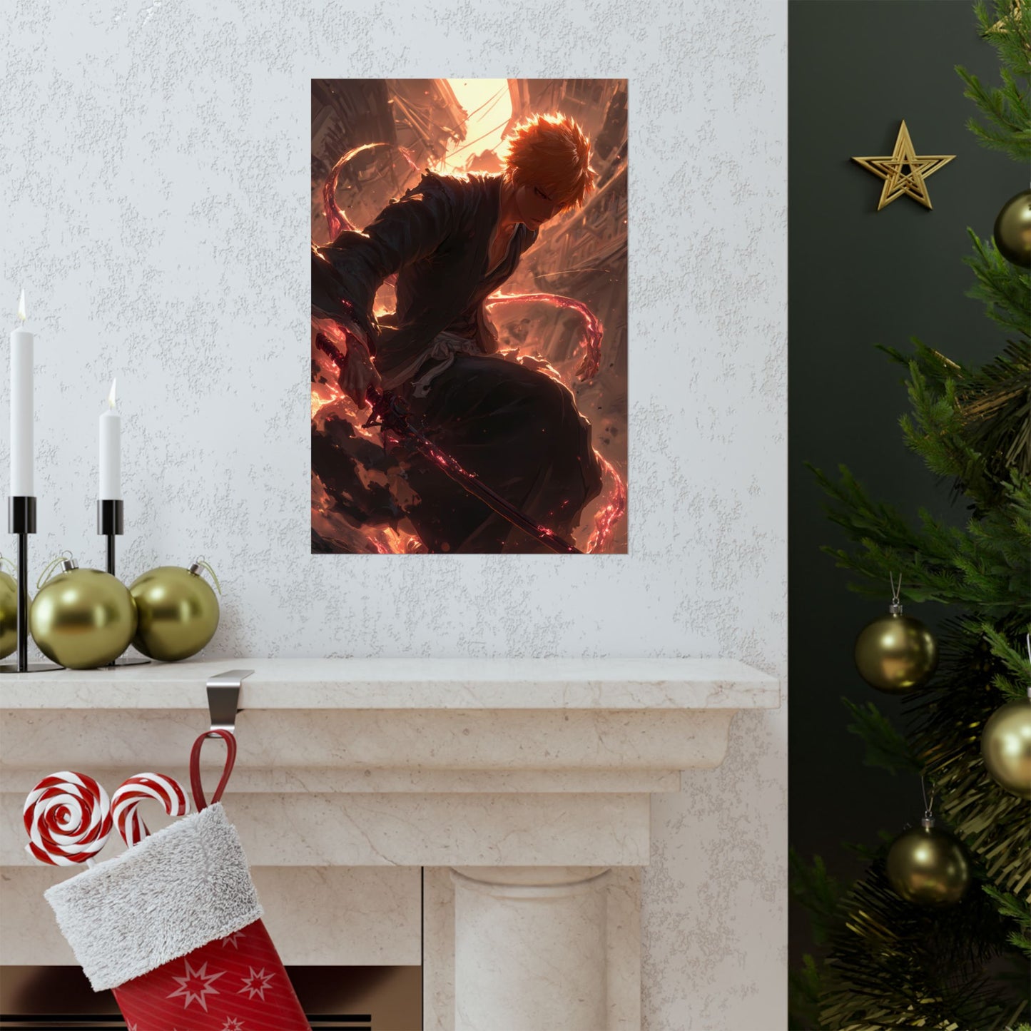 Ichigo Kurosaki Bleach Thousand Year Blood War Anime Matte Vertical Poster Wall Art
