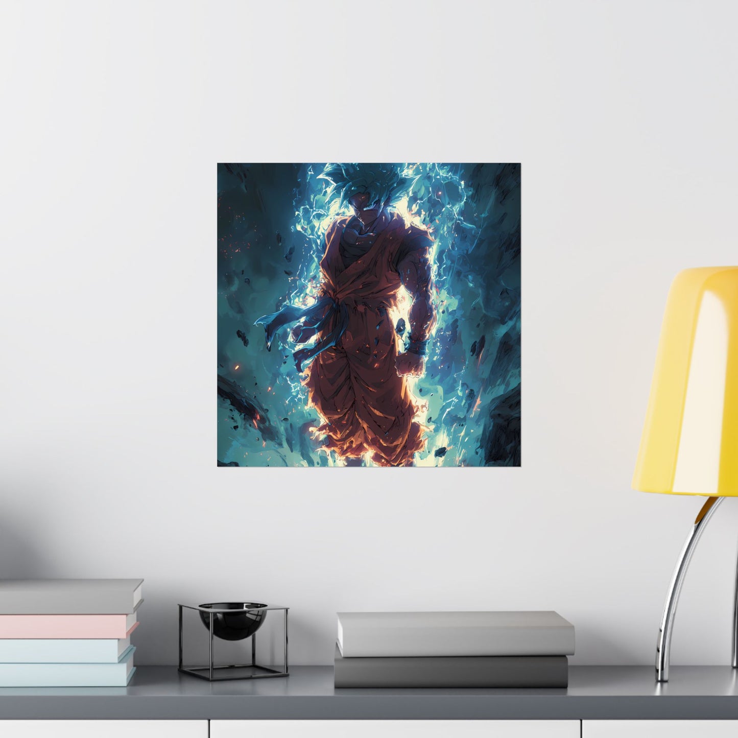 Super Saiyan Blue Goku, Dragon Ball Super Anime Fan Art Matte Vertical Poster Wall Art