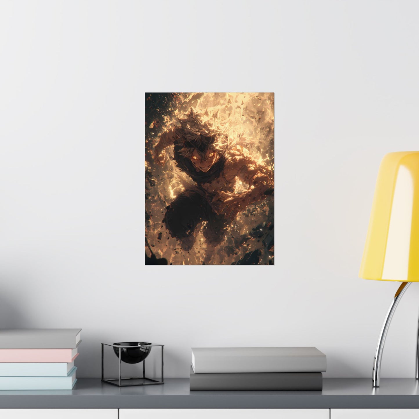 Black Clover Asta Anime Matte Vertical Poster Wall Art