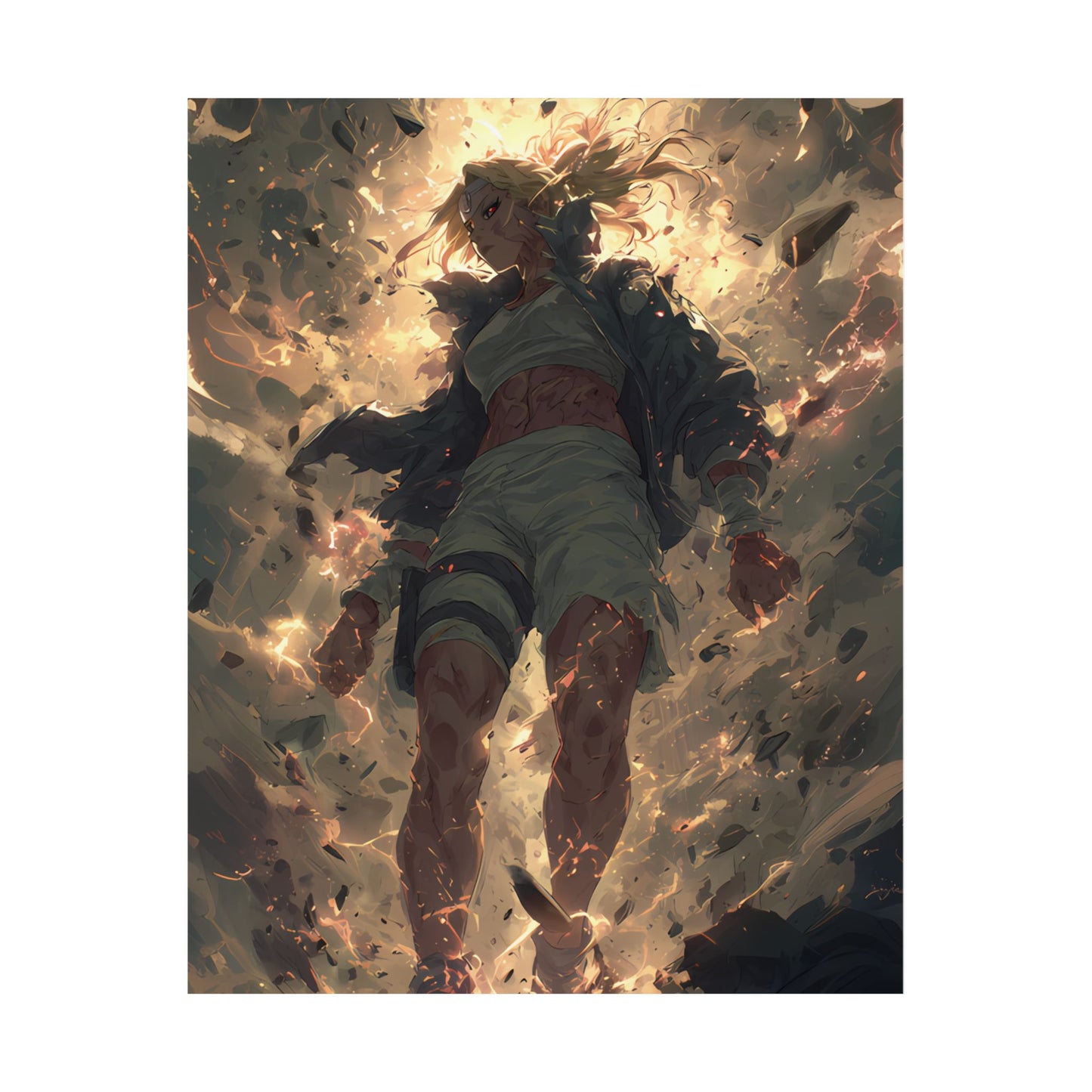 Tsunade Senju, Naruto Shippuden Anime Fan Art Matte Vertical Poster Wall Art