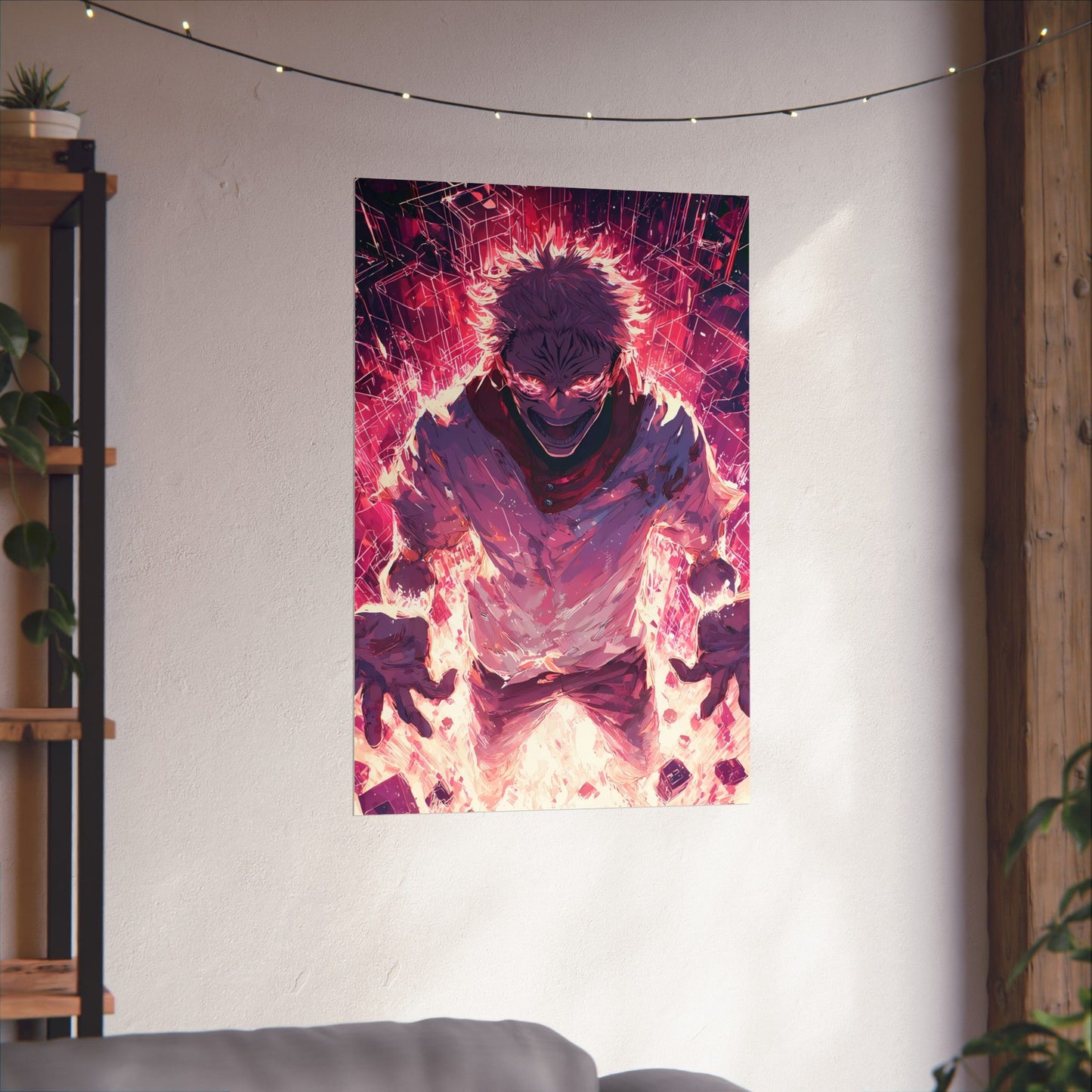 Ryomen Sukuna, Jujutsu Kaisen Anime Fan Art Vertical Poster Wall Art