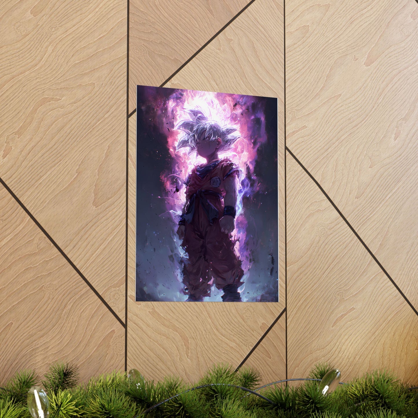 Ultra Instinct Kid Goku, UI Dragon Ball Super Matte Vertical Poster Wall Art