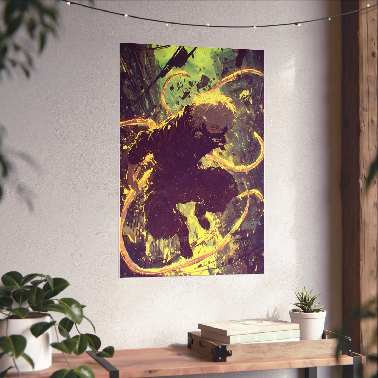 Tokyo Ghoul One Eyed Ghoul Kaneki Ken Anime Fan Art Matte Vertical Poster Wall Art