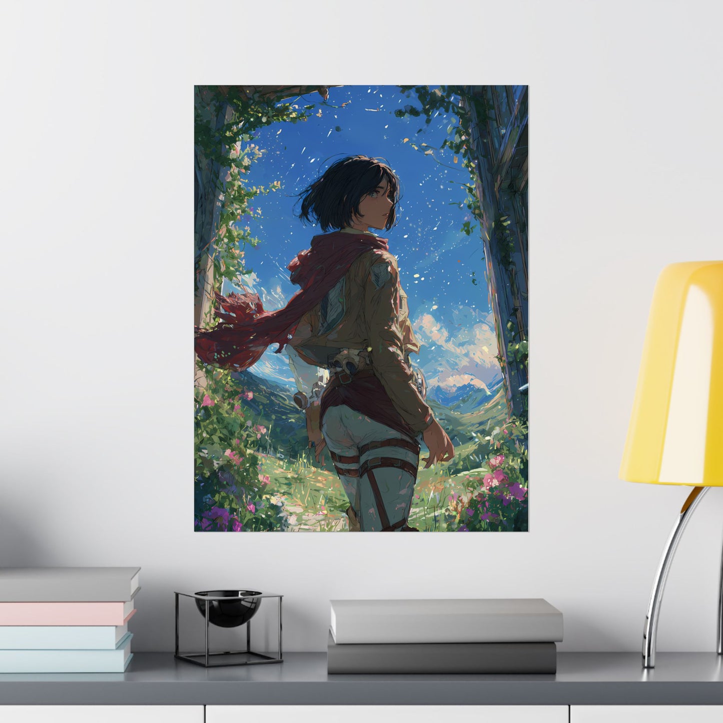 Mikasa Ackerman, Attack On Titan Anime Fan Art Matte Vertical Poster Wall Art