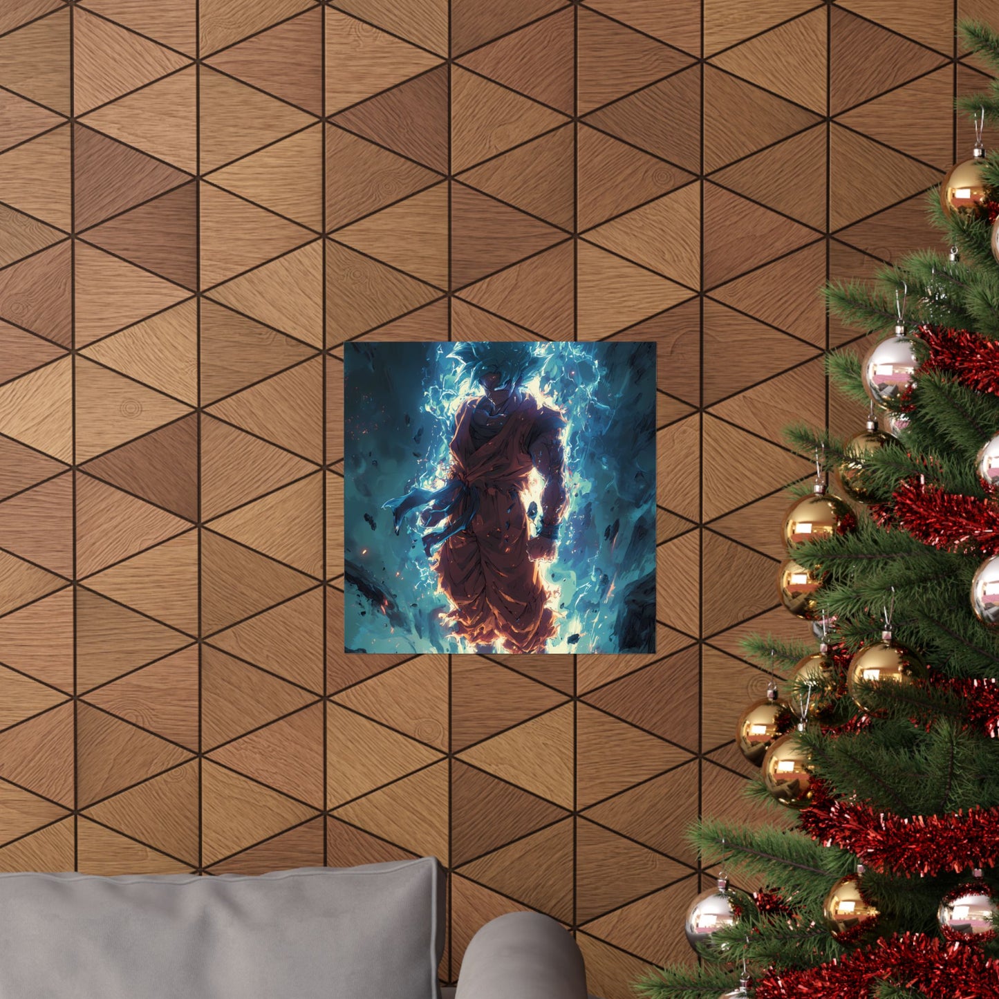 Super Saiyan Blue Goku, Dragon Ball Super Anime Fan Art Matte Vertical Poster Wall Art