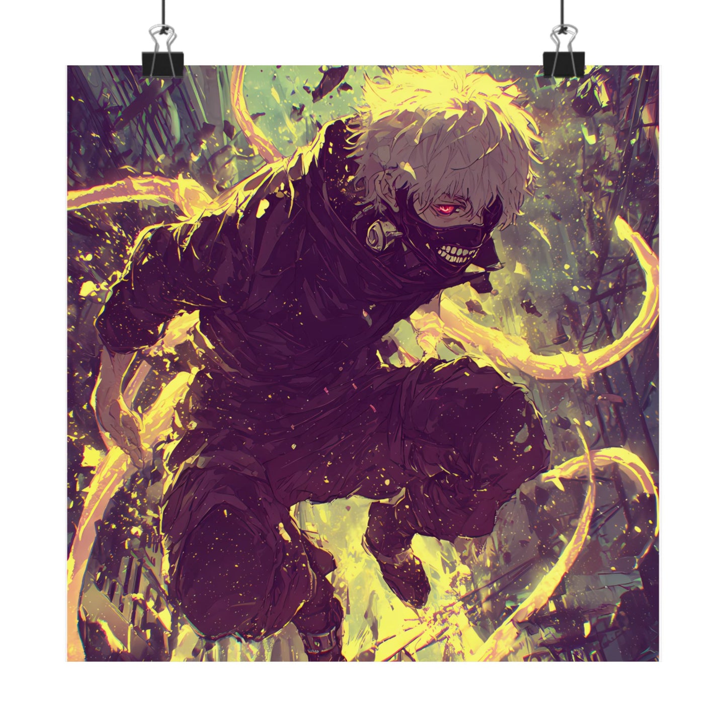 Tokyo Ghoul One Eyed Ghoul Kaneki Ken Anime Fan Art Matte Vertical Poster Wall Art