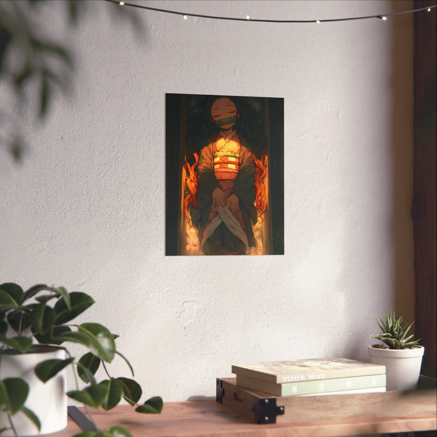 Sleeping Nezuko, Demon Slayer Anime Matte Vertical Poster Wall Art