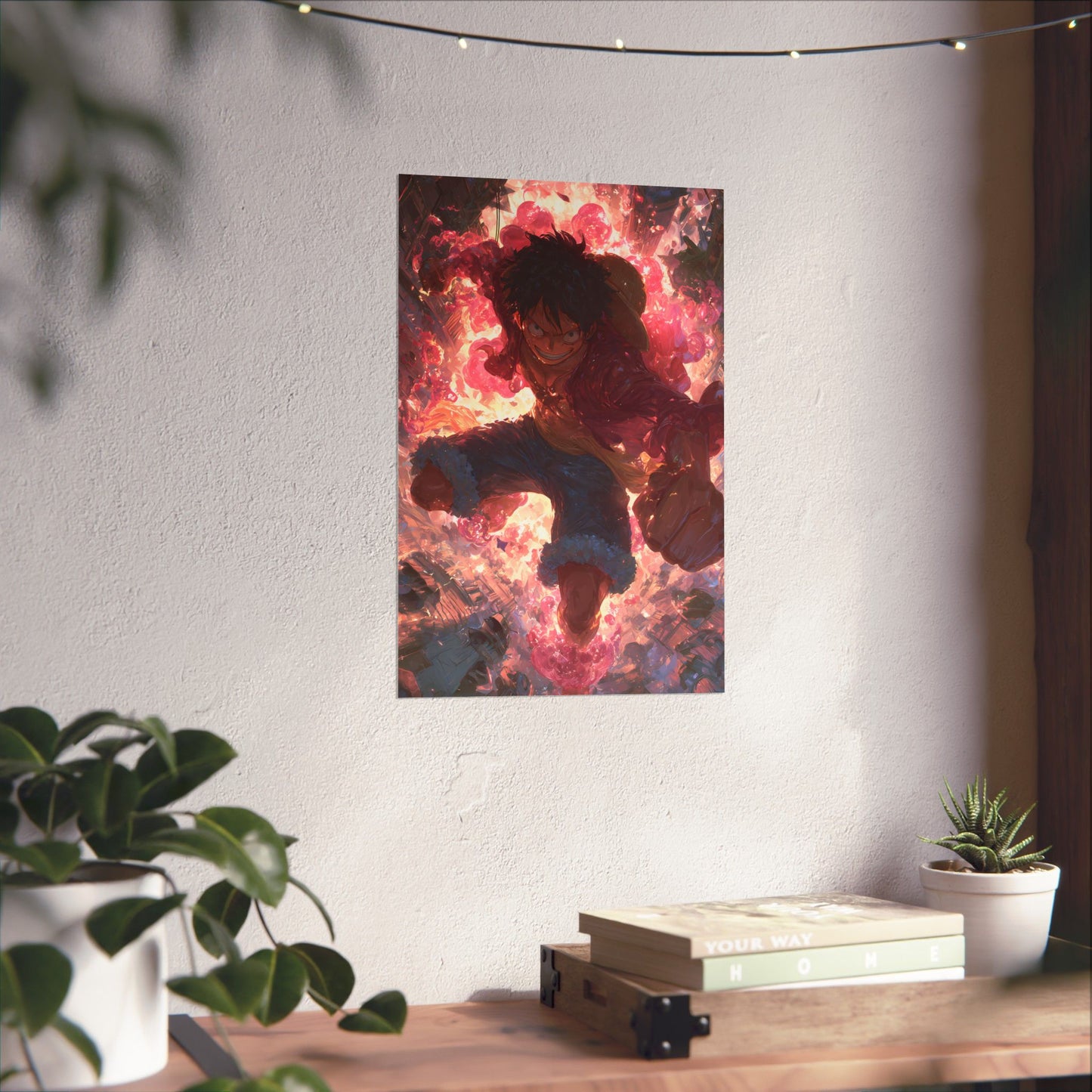 Monkey D. Luffy, One Piece Anime Gomu Gomu No Mi Matte Vertical Poster Wall Art