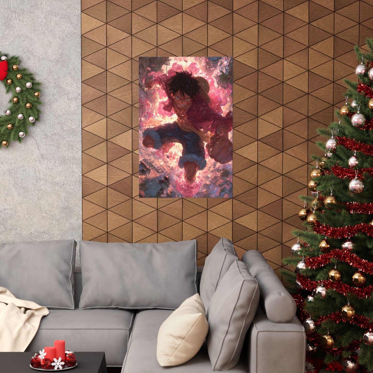 Monkey D. Luffy, One Piece Anime Gomu Gomu No Mi Matte Vertical Poster Wall Art