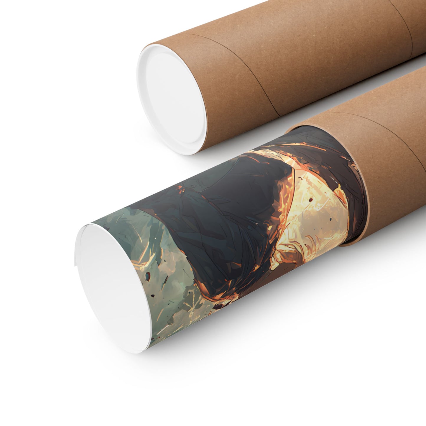 Saber and Emiya Shirou, Fate Stay Night Unlimited Blade Works Matte Vertical Poster Wall Art