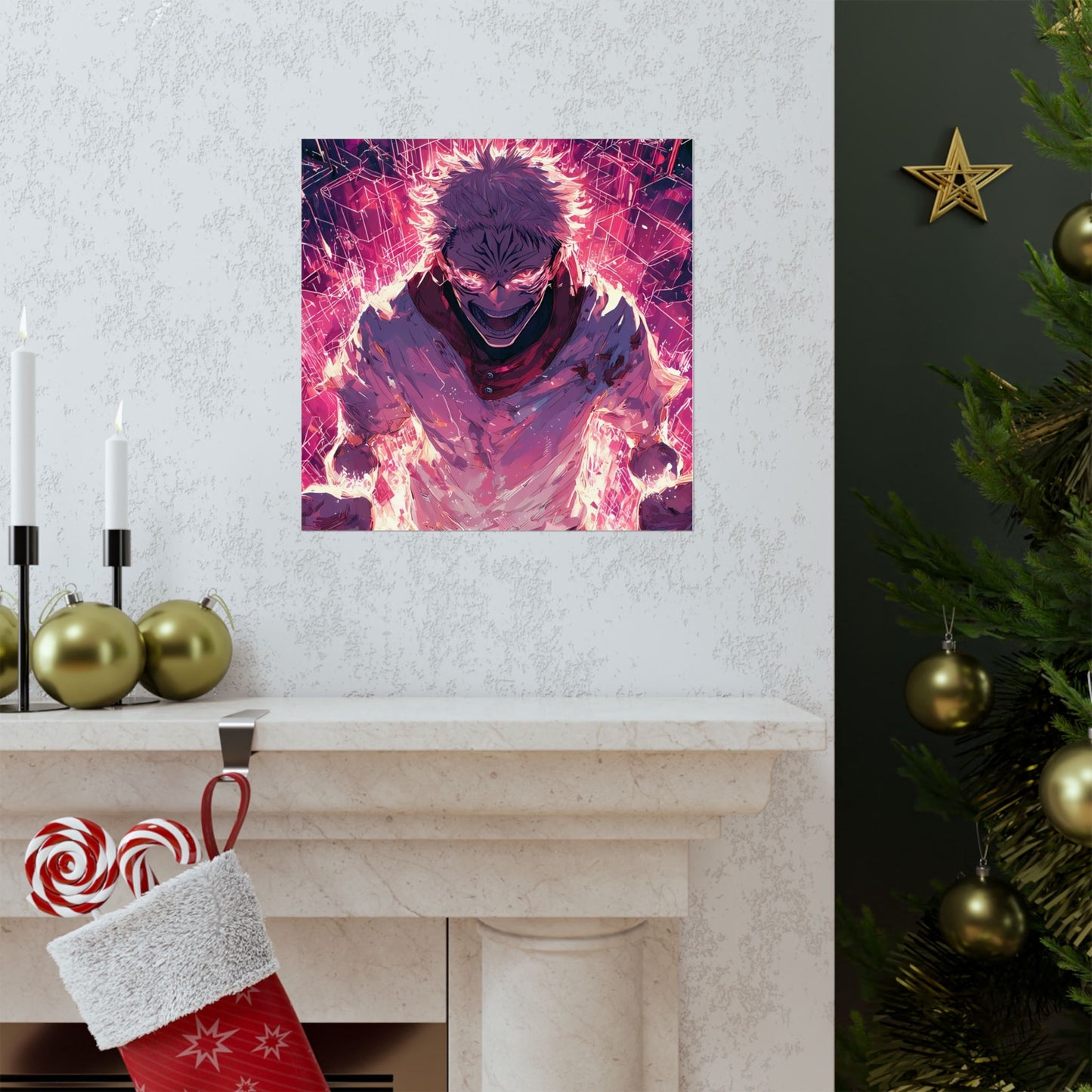 Ryomen Sukuna, Jujutsu Kaisen Anime Fan Art Vertical Poster Wall Art