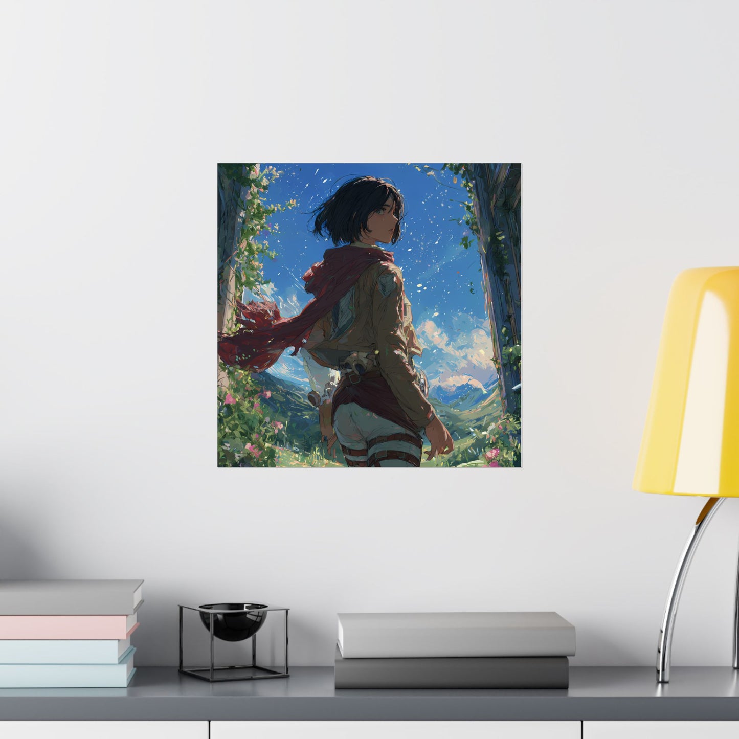 Mikasa Ackerman, Attack On Titan Anime Fan Art Matte Vertical Poster Wall Art