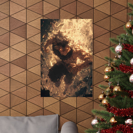 Black Clover Asta Anime Matte Vertical Poster Wall Art