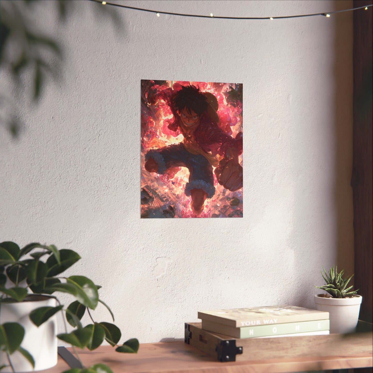 Monkey D. Luffy, One Piece Anime Gomu Gomu No Mi Matte Vertical Poster Wall Art