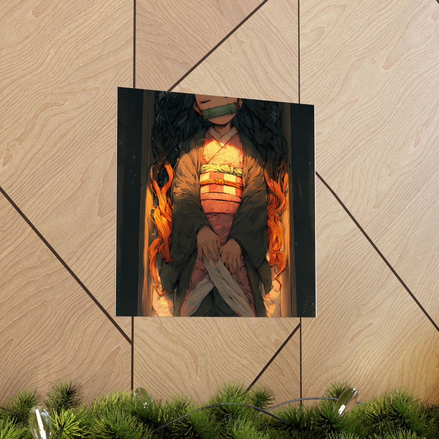 Sleeping Nezuko, Demon Slayer Anime Matte Vertical Poster Wall Art