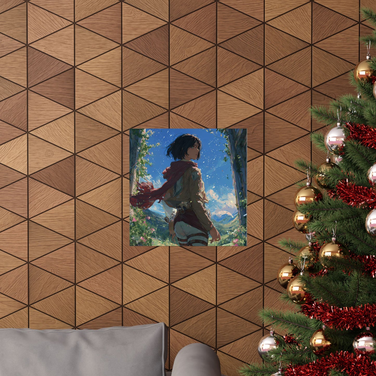 Mikasa Ackerman, Attack On Titan Anime Fan Art Matte Vertical Poster Wall Art