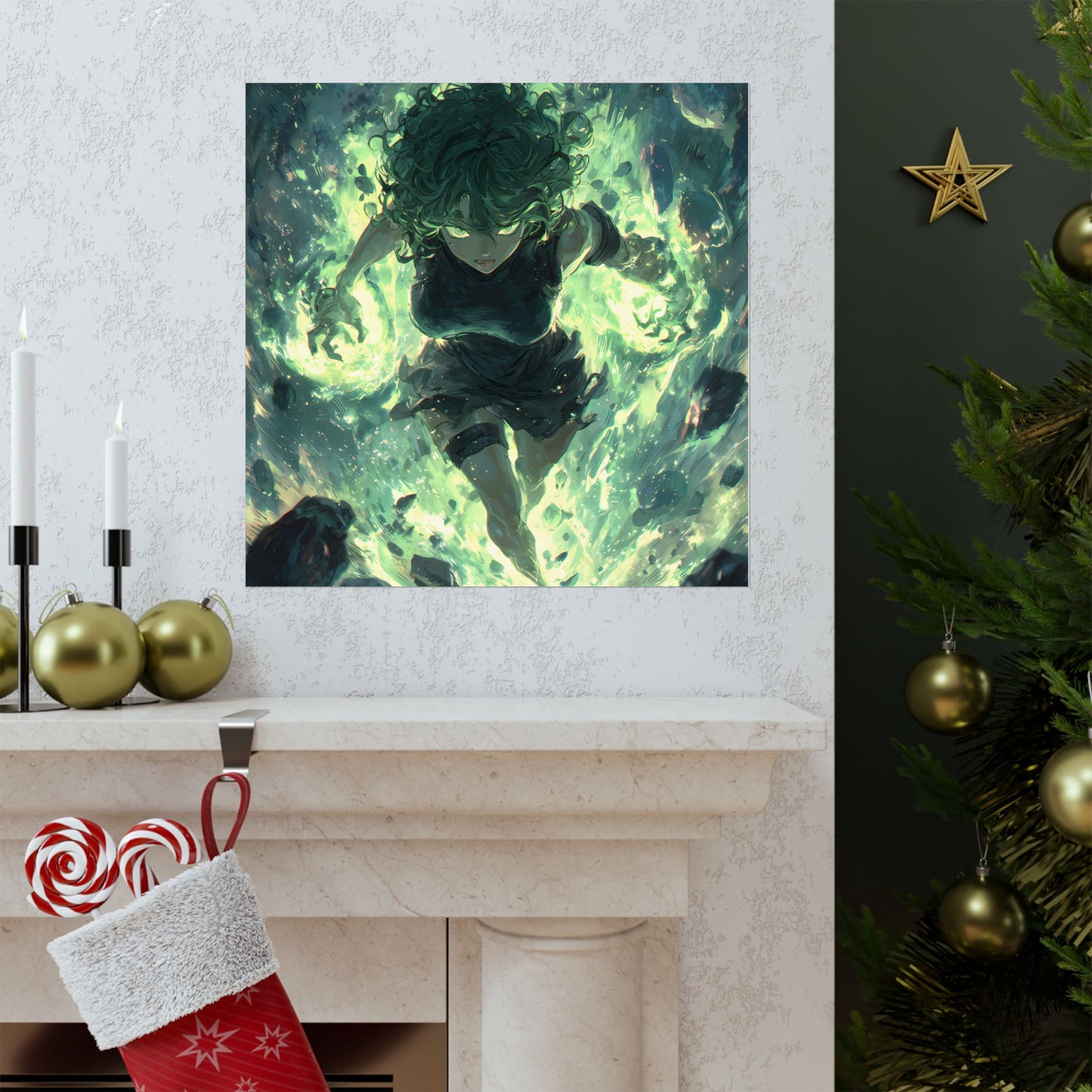 Tornado Of Terror Tatsumaki, One Punch Man Anime Matte Vertical Poster Wall Art