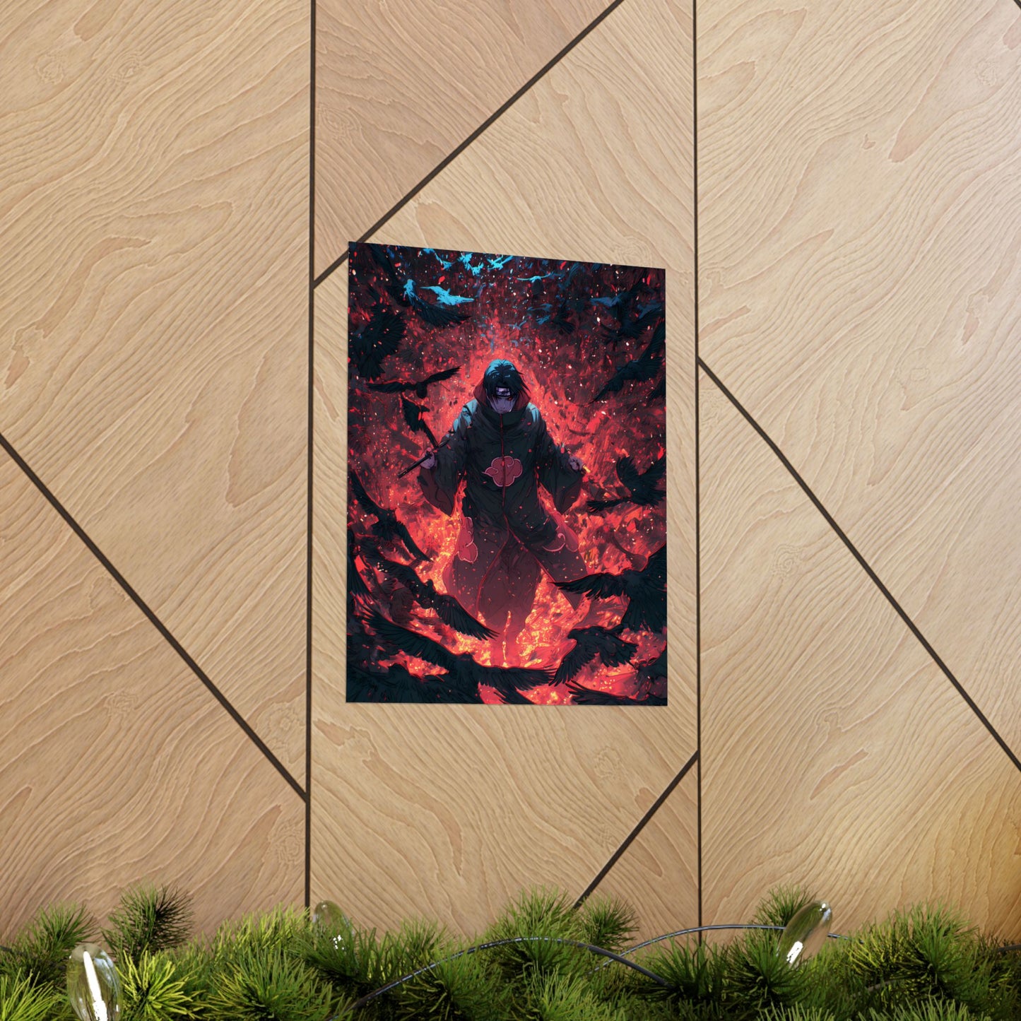 Itachi Uchiha, Tsukuyomi Naruto Shippuden Anime Fan Art Vertical Poster Wall Art