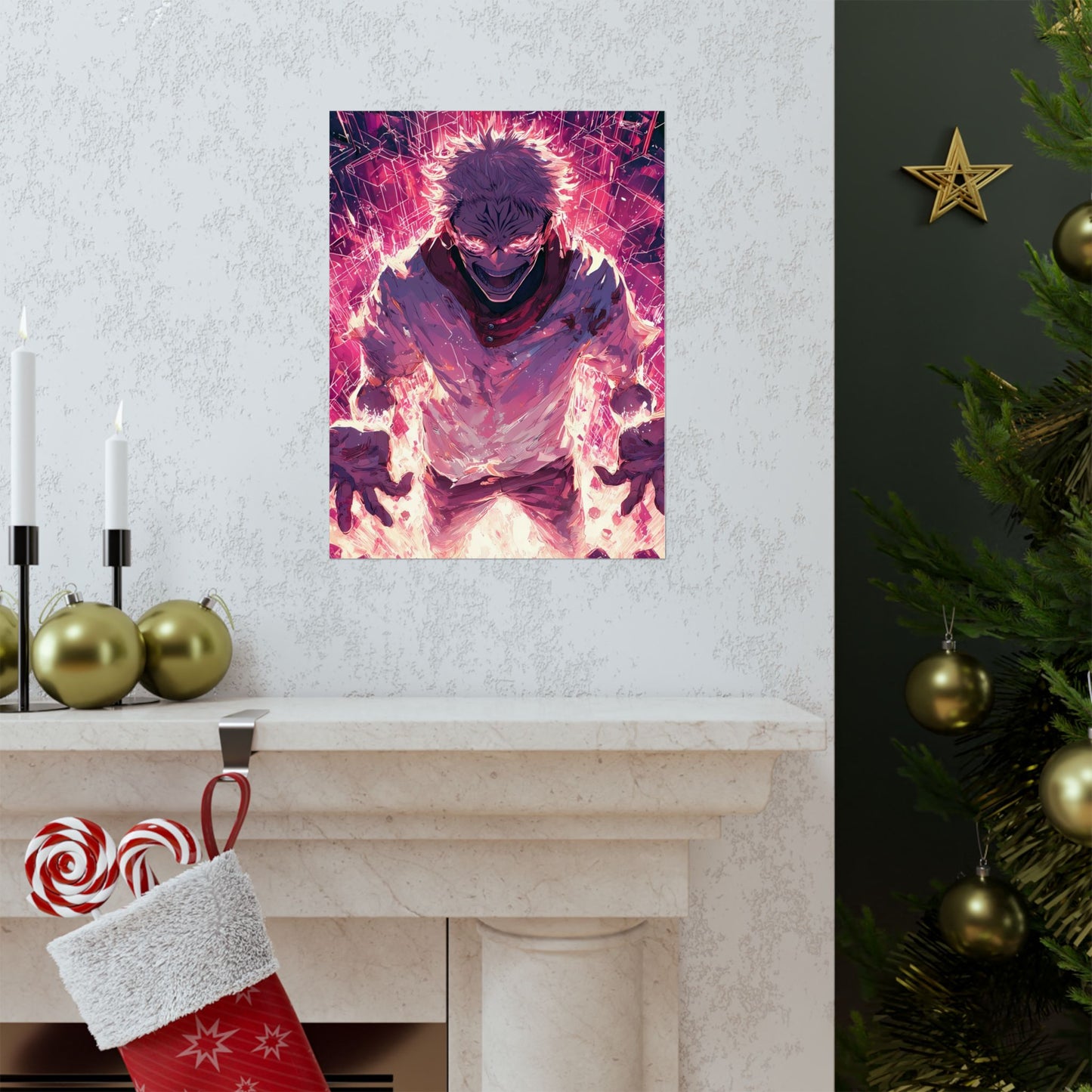 Ryomen Sukuna, Jujutsu Kaisen Anime Fan Art Vertical Poster Wall Art