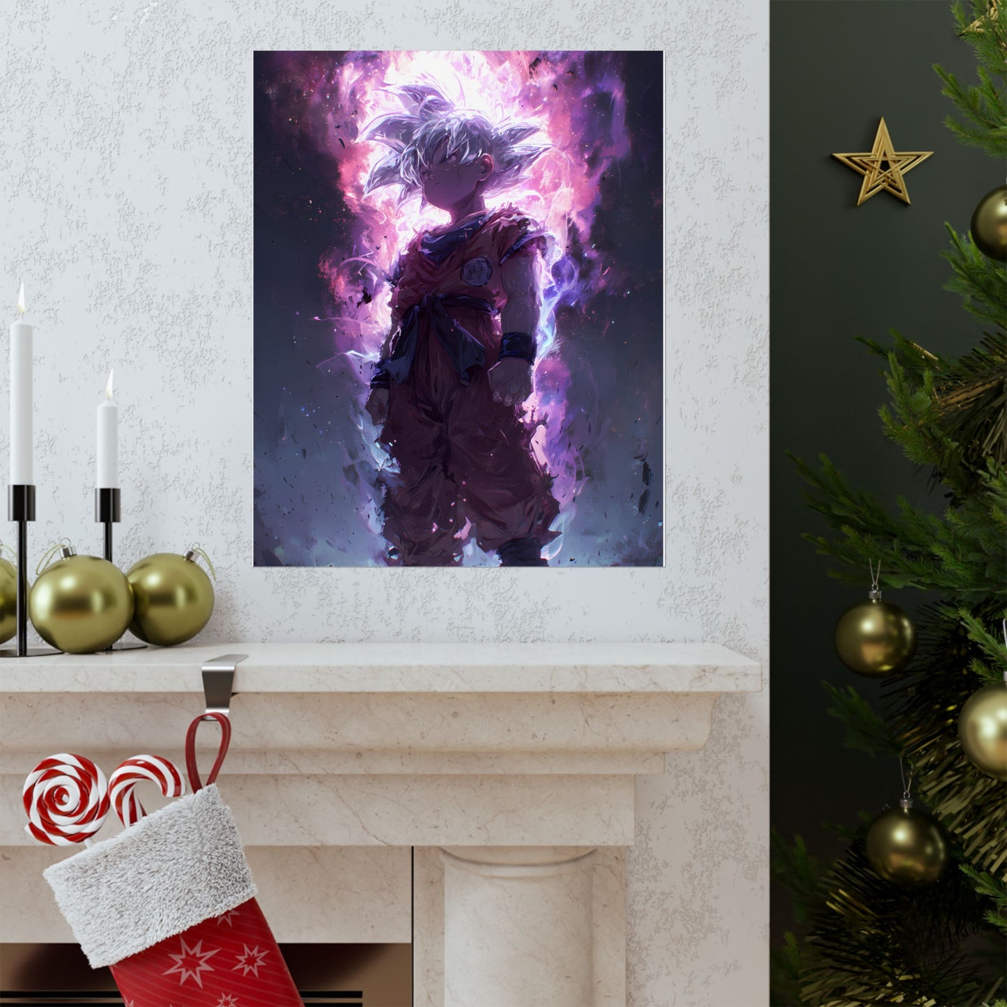 Ultra Instinct Kid Goku, UI Dragon Ball Super Matte Vertical Poster Wall Art
