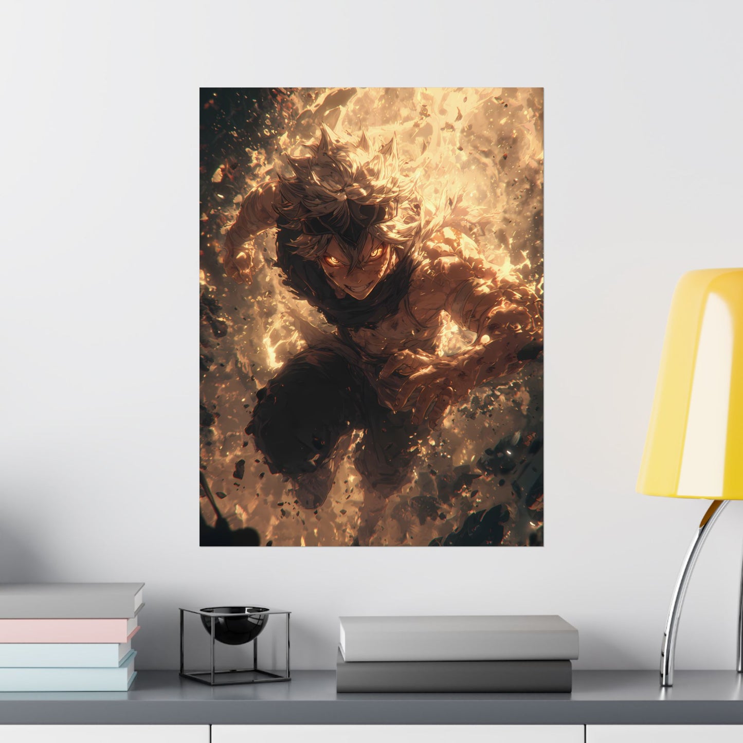 Black Clover Asta Anime Matte Vertical Poster Wall Art