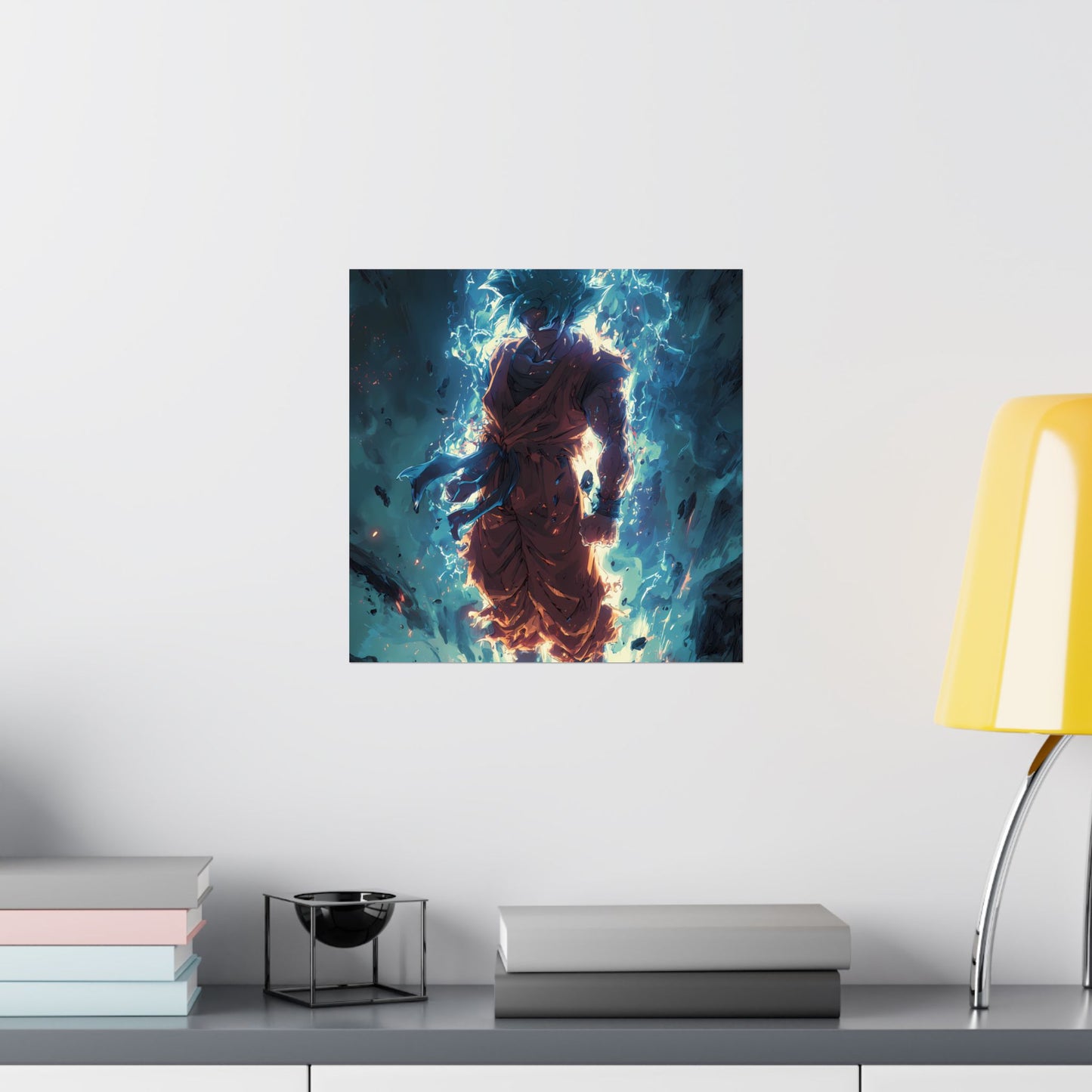 Super Saiyan Blue Goku, Dragon Ball Super Anime Fan Art Matte Vertical Poster Wall Art
