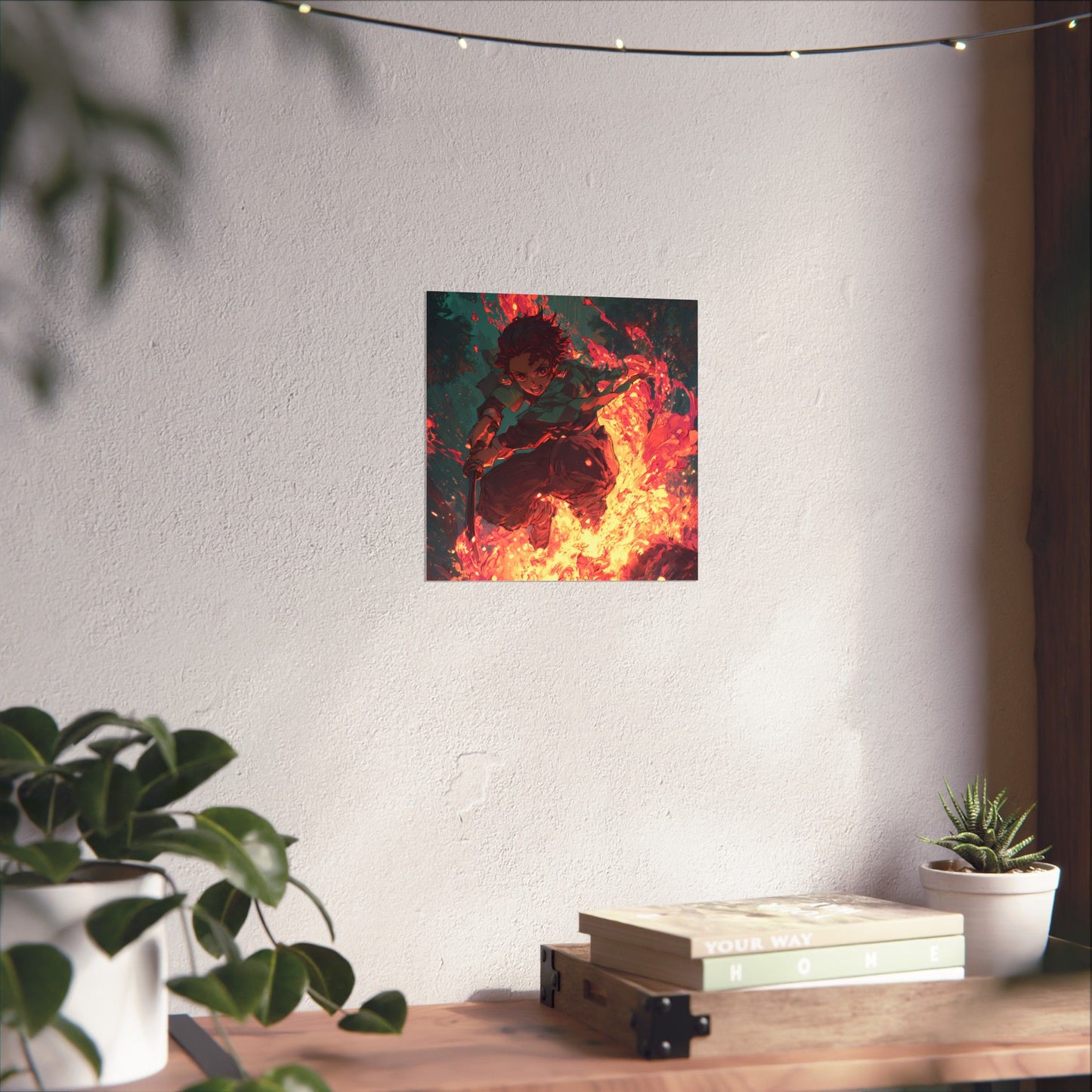 Tanjiro Kamado Hinokami Kagura, Demon Slayer Anime Matte Vertical Poster Wall Art