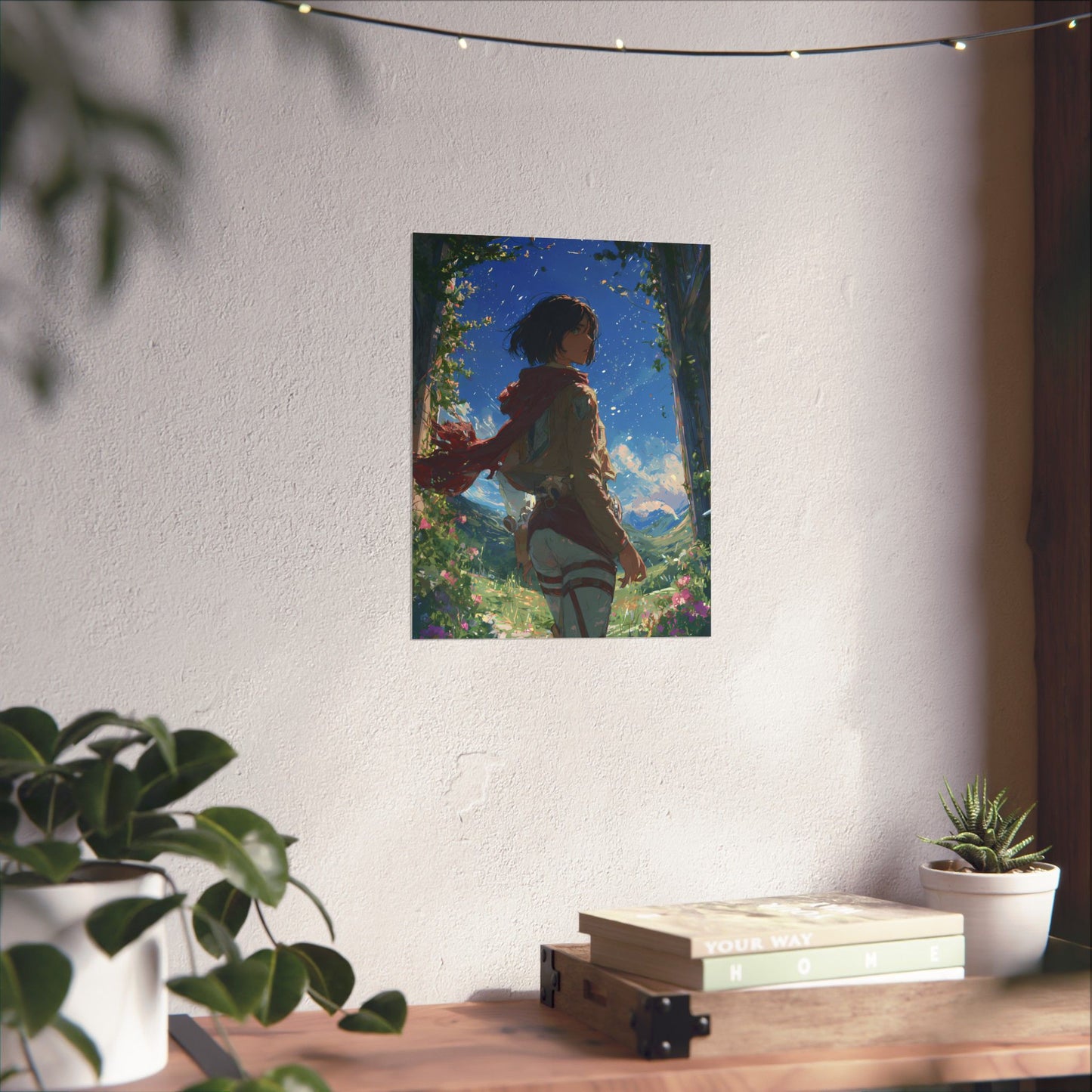 Mikasa Ackerman, Attack On Titan Anime Fan Art Matte Vertical Poster Wall Art