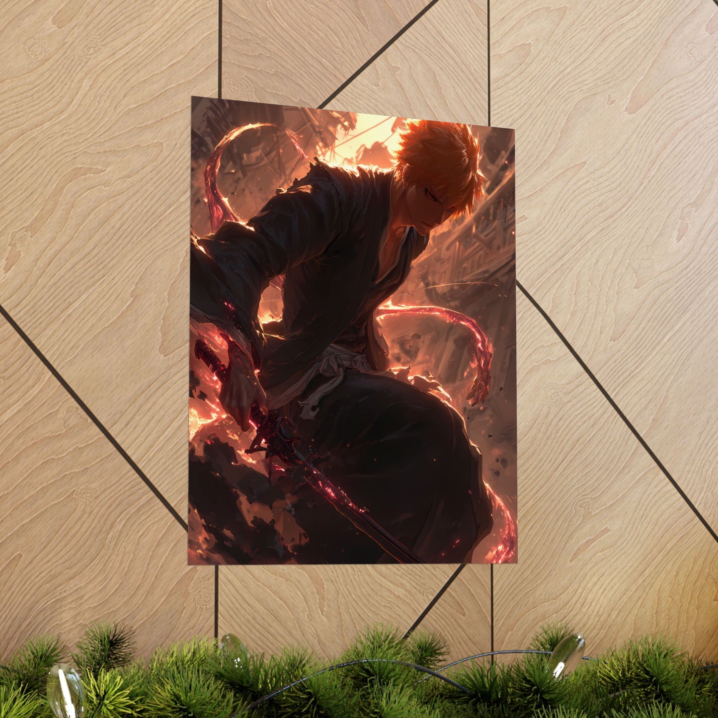 Ichigo Kurosaki Bleach Thousand Year Blood War Anime Matte Vertical Poster Wall Art