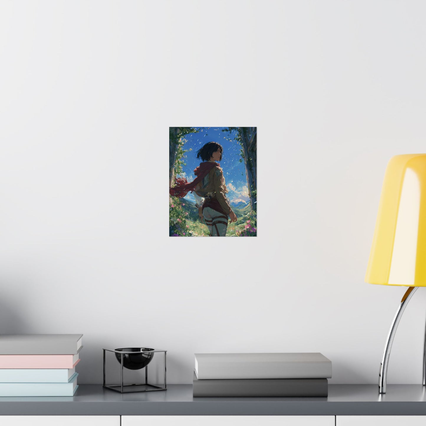 Mikasa Ackerman, Attack On Titan Anime Fan Art Matte Vertical Poster Wall Art