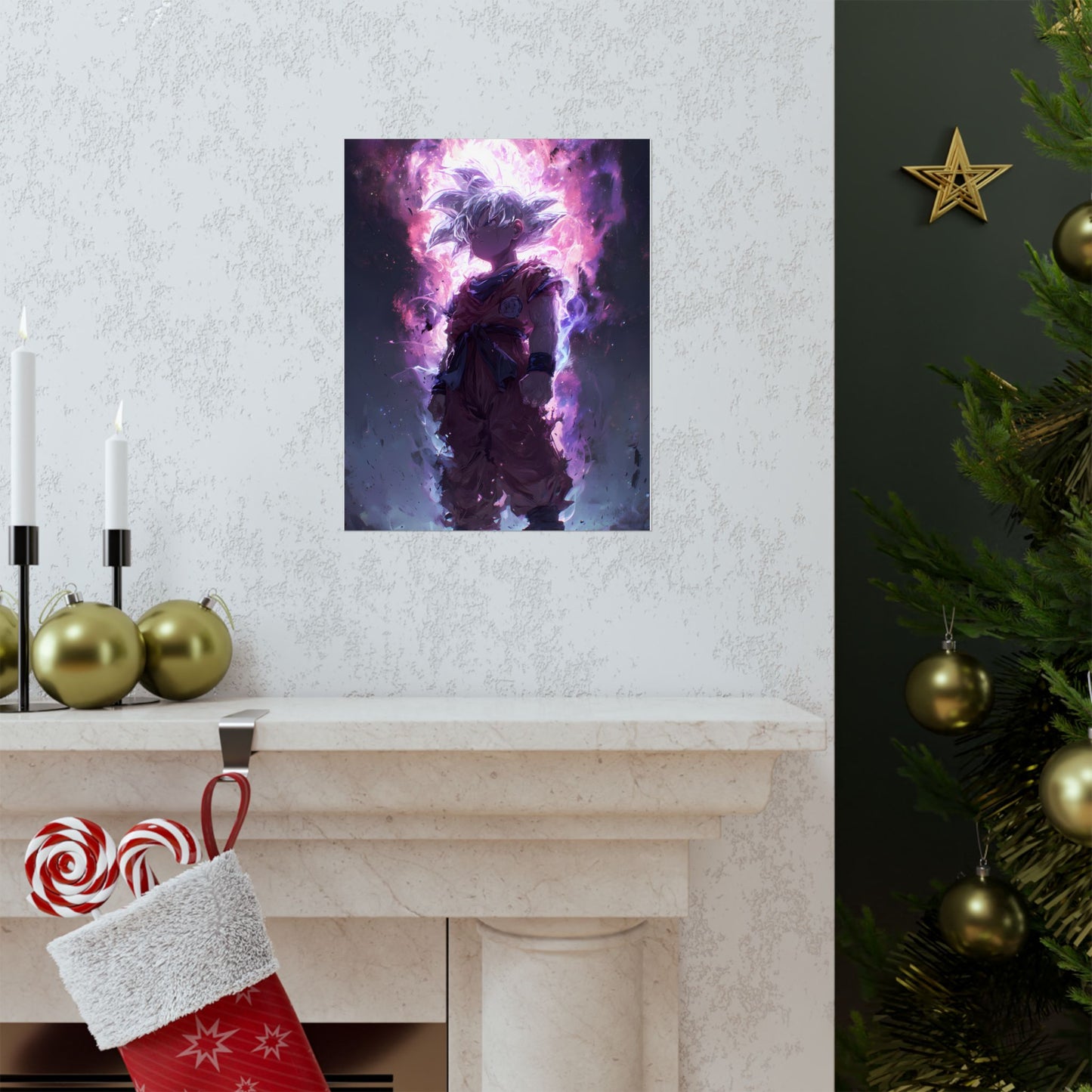 Ultra Instinct Kid Goku, UI Dragon Ball Super Matte Vertical Poster Wall Art