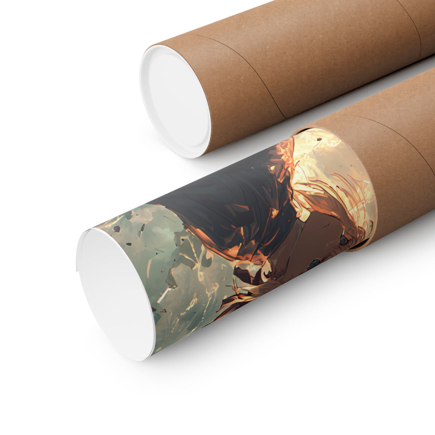 Saber and Emiya Shirou, Fate Stay Night Unlimited Blade Works Matte Vertical Poster Wall Art