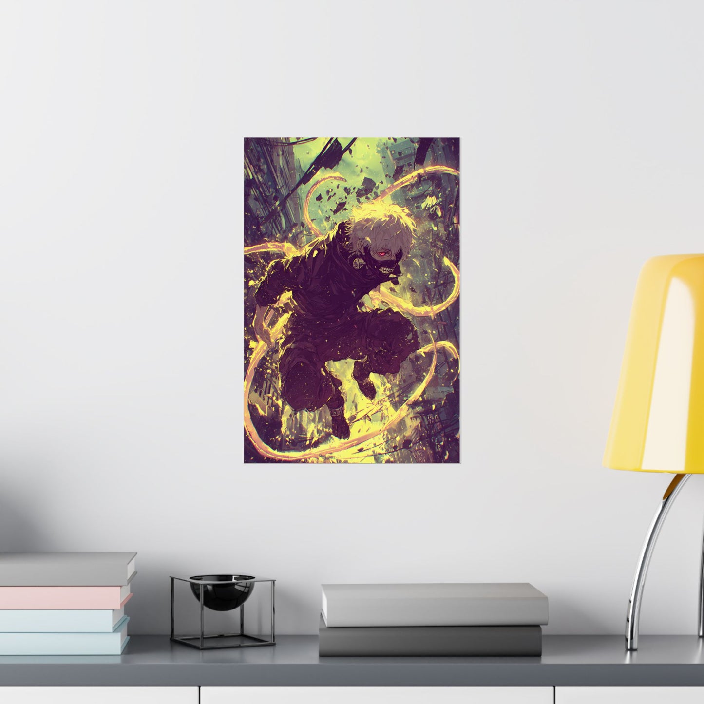 Tokyo Ghoul One Eyed Ghoul Kaneki Ken Anime Fan Art Matte Vertical Poster Wall Art