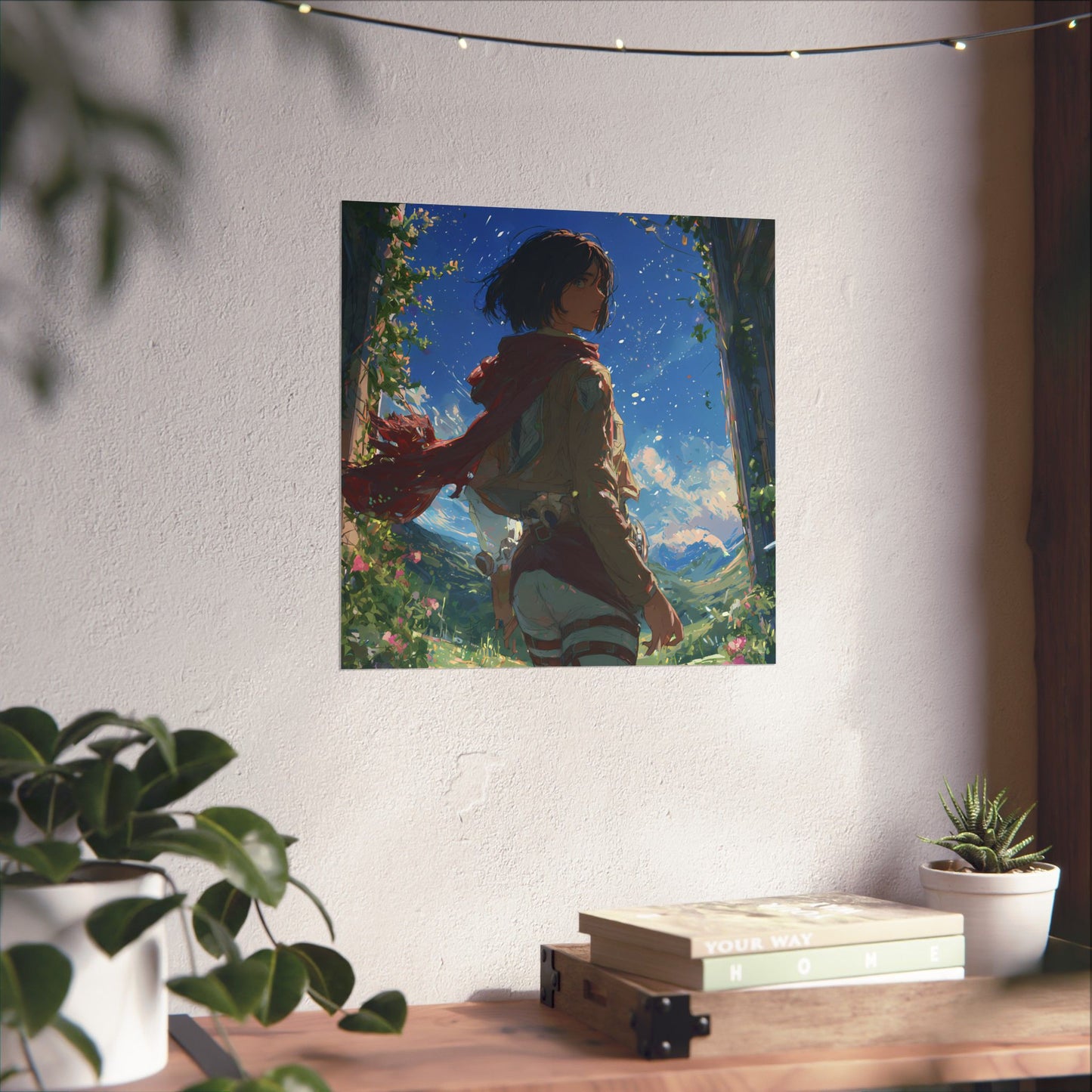 Mikasa Ackerman, Attack On Titan Anime Fan Art Matte Vertical Poster Wall Art