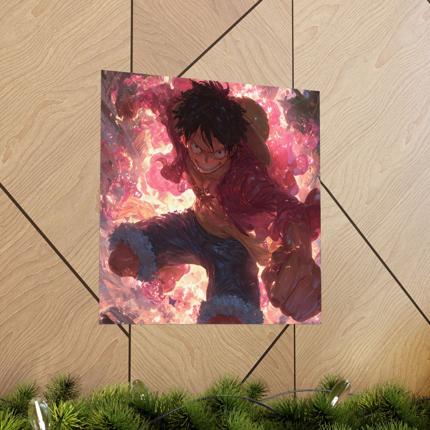 Monkey D. Luffy, One Piece Anime Gomu Gomu No Mi Matte Vertical Poster Wall Art
